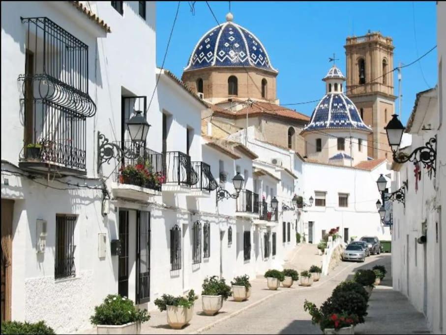Pueblo Mascarat Con Vista Al Mar Apartman Altea la Vieja Kültér fotó